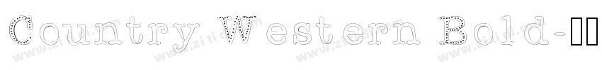 Country Western Bold字体转换